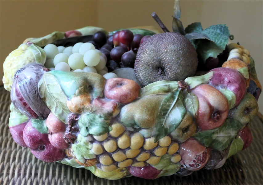 Ceramic Fruit Form Bowl - Measures 5" tall 13" by 12"