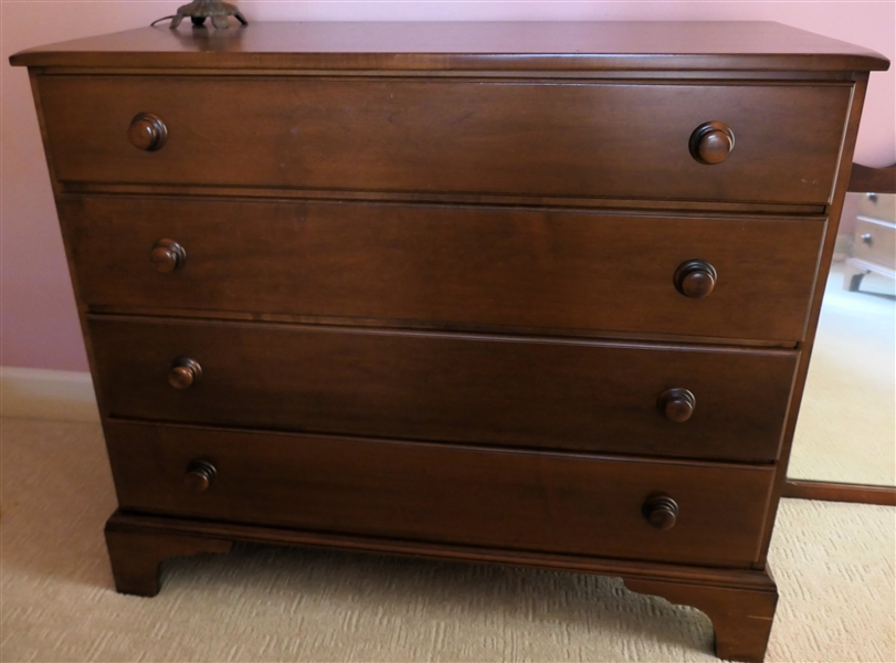 Fallon & Hellen Furniture Baltimore, MD 4 Drawer Mahogany  Dresser with Separate Mirror - Dresser Base Measures 36" tall 42" By 20" - Mirror Measures 29" by 20 1/2"