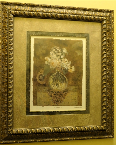 En Passant I Artist Signed Print by C. Winters Olson - Nicely Framed and Matted - Frame Measures 27 1/2" by 24"