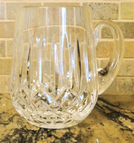 Signed Waterford Crystal Mug "Lismore" Pattern - Measures 4 1/2" Tall 