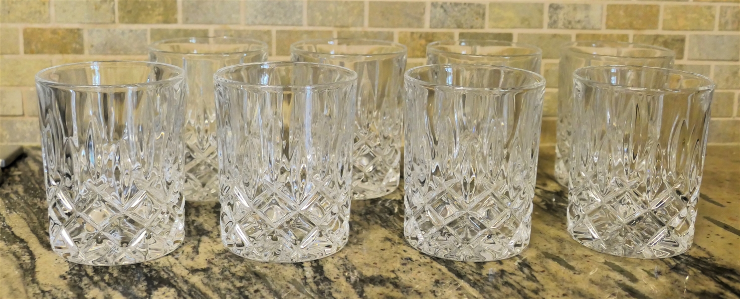 8 Nice Crystal Tumblers - Each Measures 4" Tall 