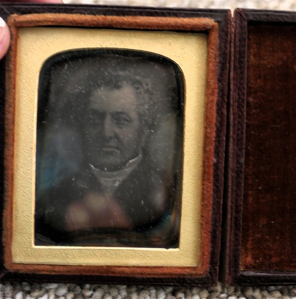 Daguerreotype Portrait of Gentleman - Gutta-percha Case - Case Measures 3" by 2 1/2" 