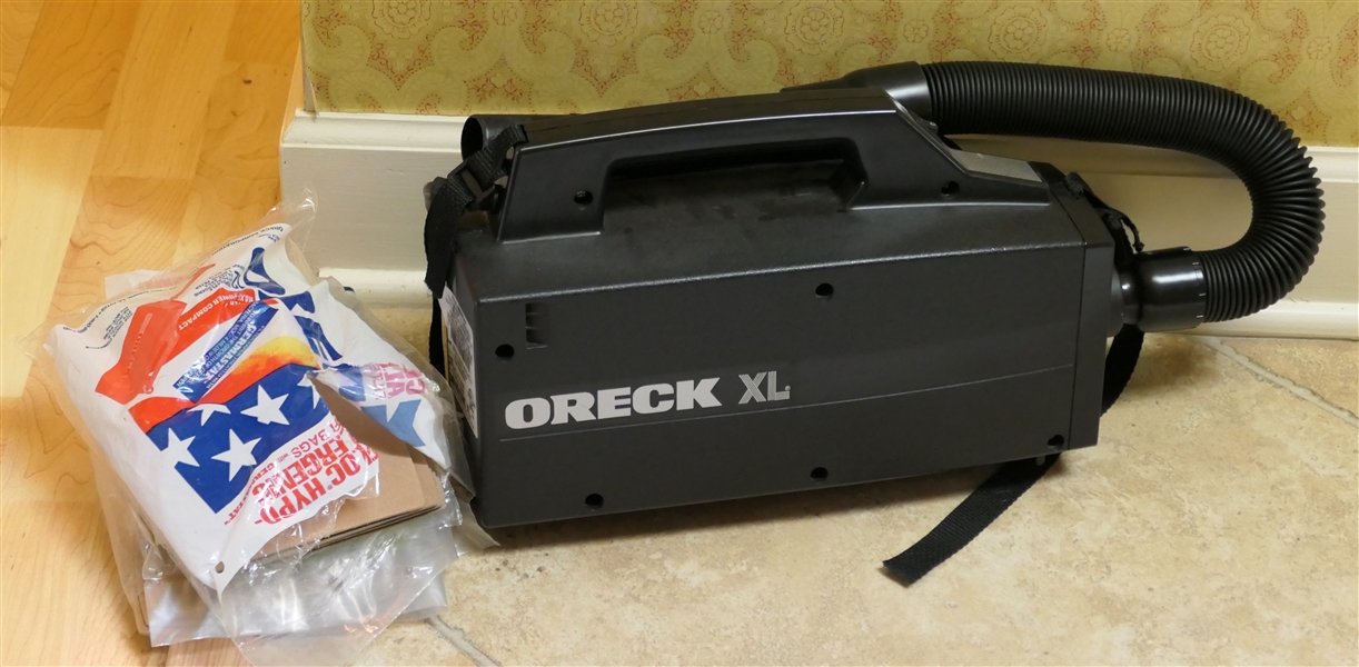 Oreck XL Portable Canister Vacuum with Extra Bags