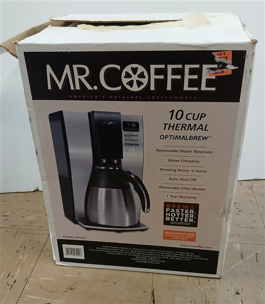 Mr. Coffee 10 Cup Thermal Optimal Brew Coffee Maker - New in Original Box