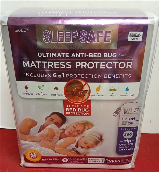 Brand New Sleep Safe Mattress Protector - Queen Size - Never Opened 