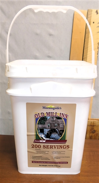 Morningsides Old Mill Inn - 200 Servings - Food NOW - Factory Sealed Bucket - 30 Year Shelf Life - Manufactured 2012