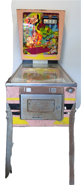 Vintage 1972 "Gottliebs Flying Carpet" Pinball Machine - Manufactured  D. Gottlieb and Company - 60164 USA Number 1066 - Great Graphics - Lights Up and Mechanism Works - Score Does Not Compute 