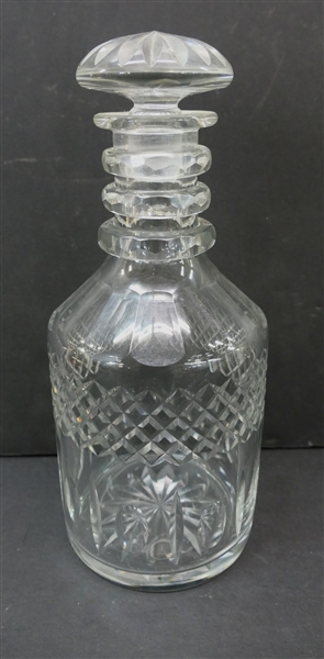 Beautiful Crystal Decanter - Measures 9" Tall 