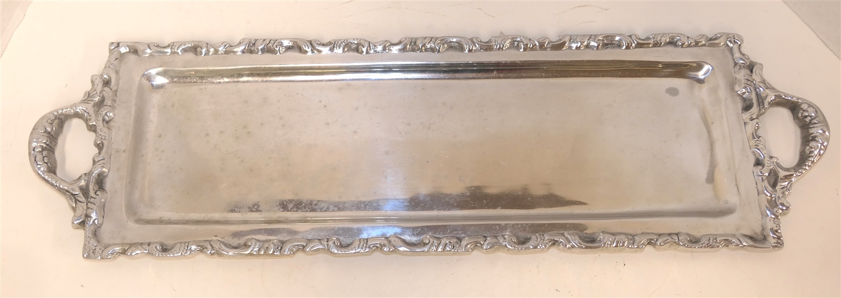 Nice Handmade Tam San Pewter Freezer to Oven Platter - Measures 23" Handle to Handle 7" Wide