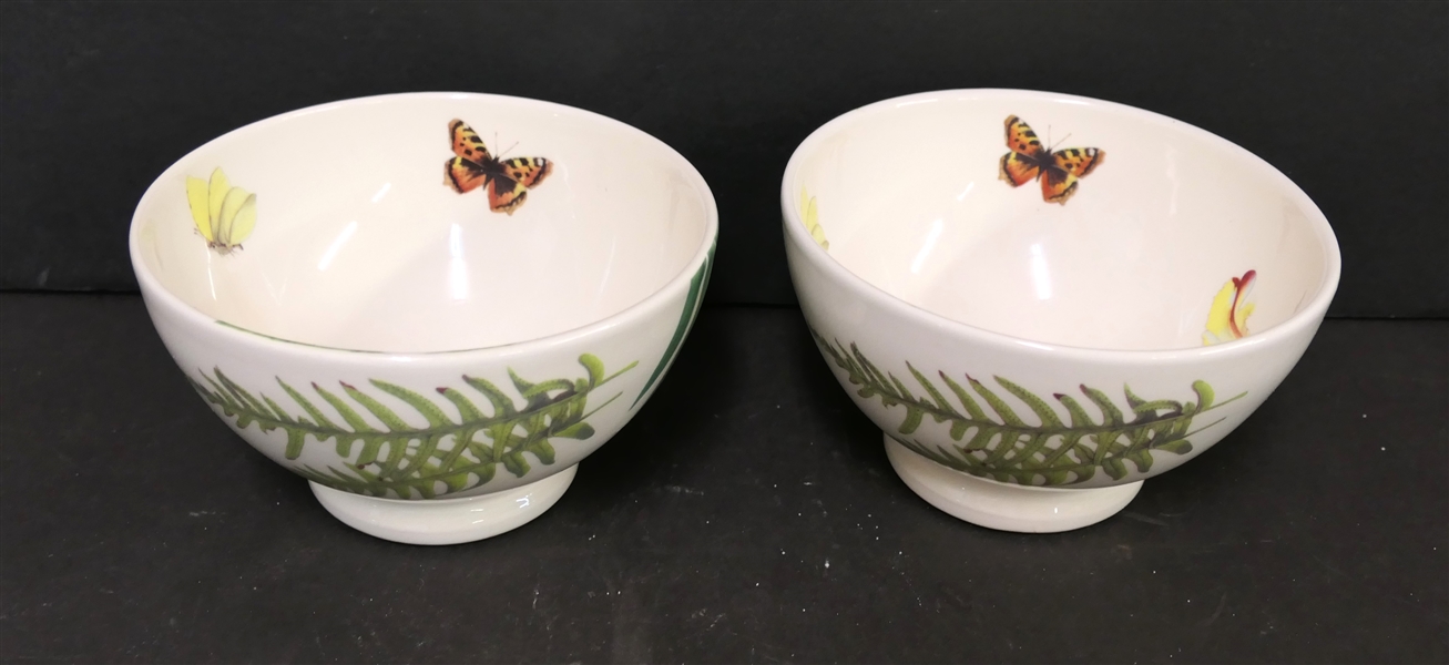 2 - Spode "Floral Haven" Footed Rice Bowls - Each Measures 5 5/8" Across