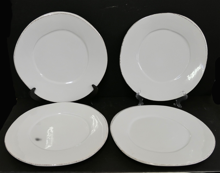 4 - Vietri "Lastra" American Dinner Plates - 12" Diameter 