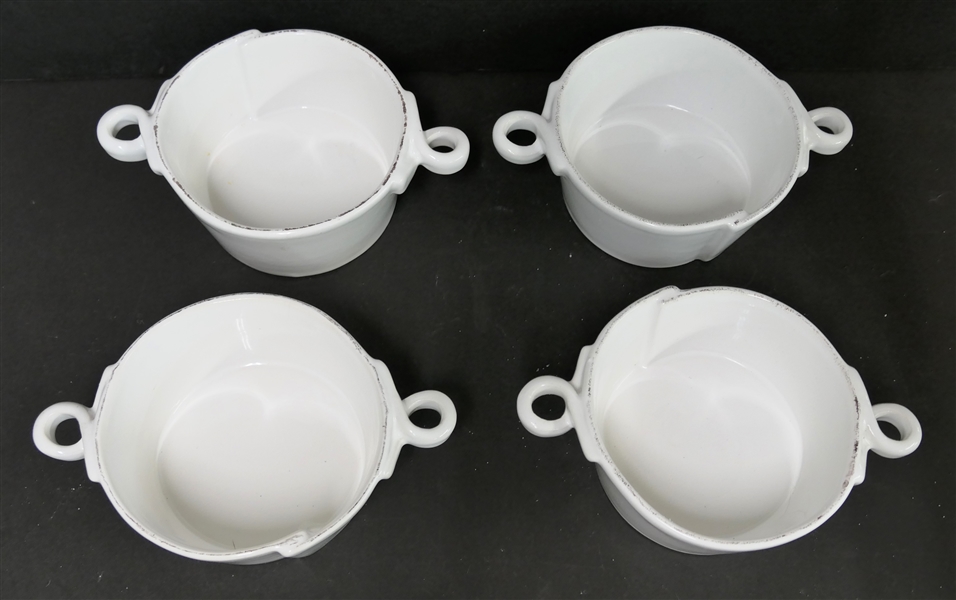 4 - Vietri "Lastra" Small Handled Bowls - 5" Diameter - Not Including Handles