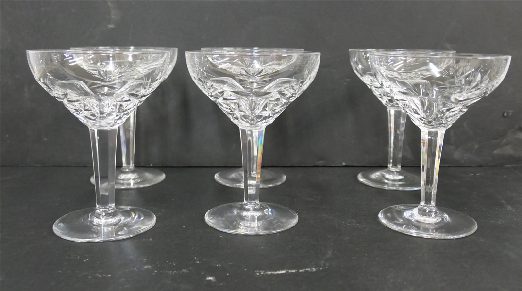 6 - "Carola" by Royal Leerdam Champagne Coupes / Tall Sherbets - Each Measures 5 1/8"