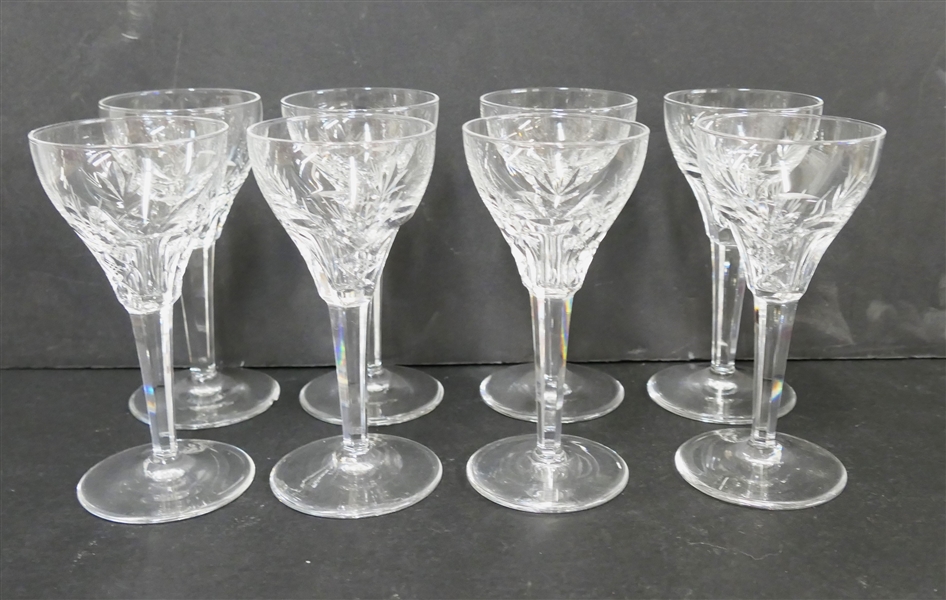 8 - "Carola" by Royal Leerdam Port Wine Glasses Each Measures 5 1/4" - 1 Has Small Chip on Bottom 