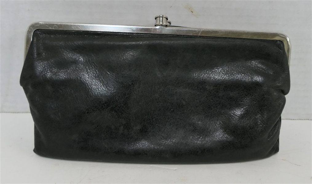 Black Leather HOBO Wallet 