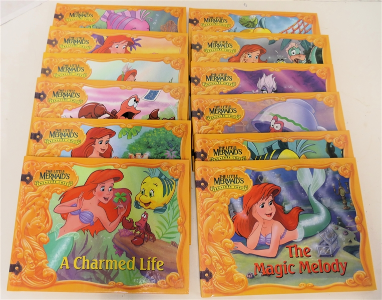 12 Walt Disney "The Little Mermaids Treasure Chest" Hard Cover Books 