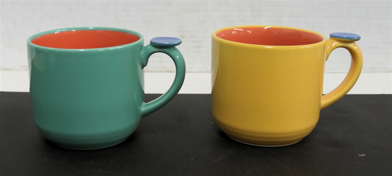 2 - Lindt - Stymeist, Japan "Colorways" Mugs - 3 1/4" Tall 3 1/2" Across