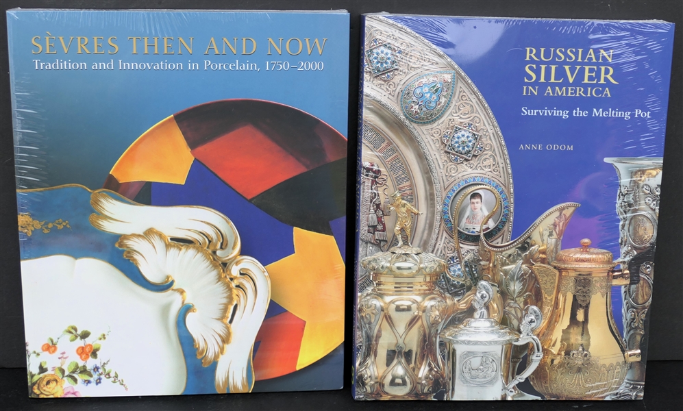 "Sevres Then and Now - Tradition and Innovation in Porcelain, 1750 - 2000" and "Russian Silver in America Surviving the Melting Pot" - Both Paperbound Books New - Wrapped in Plastic