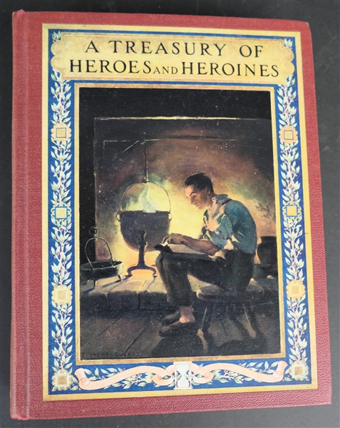 "A Treasury of Heroes and Heroines - A Record of High Endeavour and Strange Adventure" by Clayton Edwards - 1920 Hardcover Book 