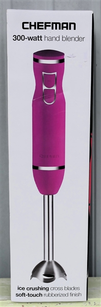 Chefman 300 Watt Hand Blender - Ice Crushing Blade - Purple in Color - Brand New