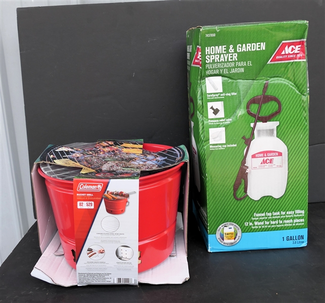 Coleman Bucket Grill - Brand New and ACE Home and Garden Sprayer - 1 Gallon - New in Box