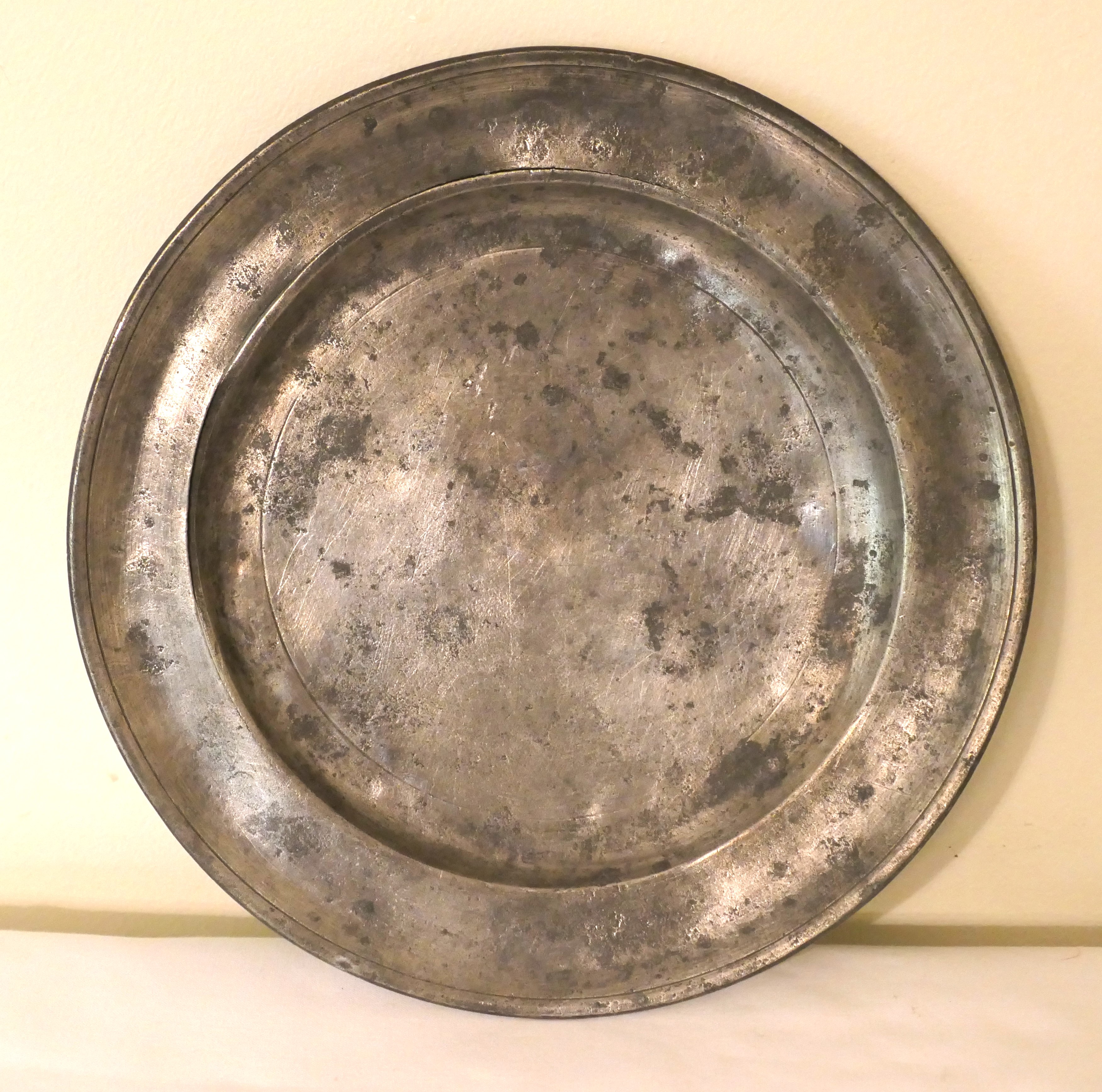 Lot Detail - Antique Pewter Plate Marked W. Nott with Eagle and Masonic ...