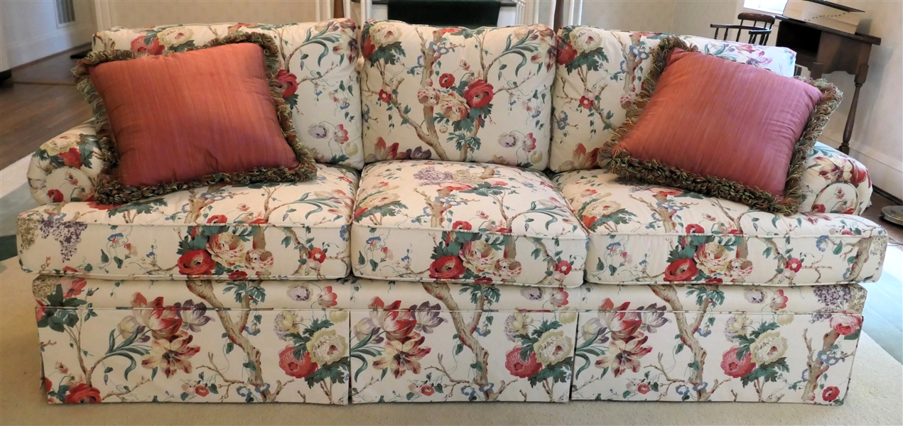 Baker Furniture "The Milling Road Collection" Floral Sofa - Very Clean - Measures 84" Long