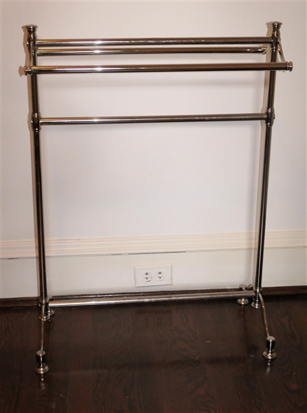 Chrome Towel / Quilt Rack - Measures 33" Tall 24 1/2" by 9" 