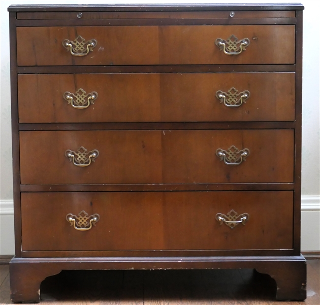 Mahogany Bachelors Chest with Pull Out Writing Surface - 4 Drawers - Chest Measures 30" tall 29 1/2" by 16" 