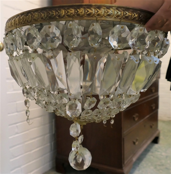 Exceptional Crystal Flush Mount Light Fixture - Measures 12" Across