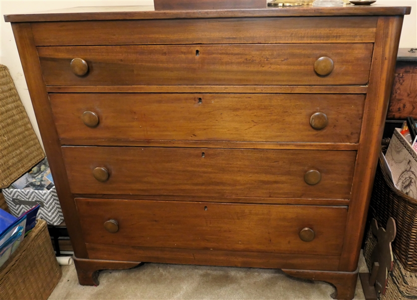 Nice  4 Drawer Chest - Paneled Sides - Hand Dovetailed Drawers- 40" Tall 43" by 18"