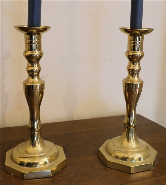 Pair of 10" Brass Candlesticks