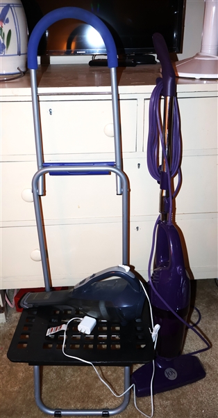 Joy Vacuum Cleaner, Black and Decker Dust Buster Hand Vacuum with Charger, and Folding Lite Duty Hand Truck 