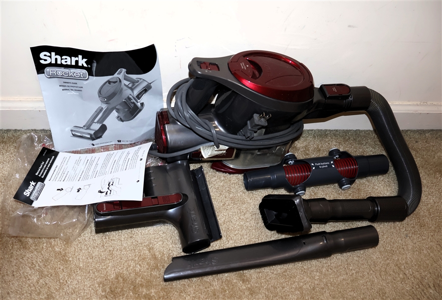 Shark Rocket Canister Vacuum Cleaner with Attachments and Instructions - Long Extension Pole Not Pictured