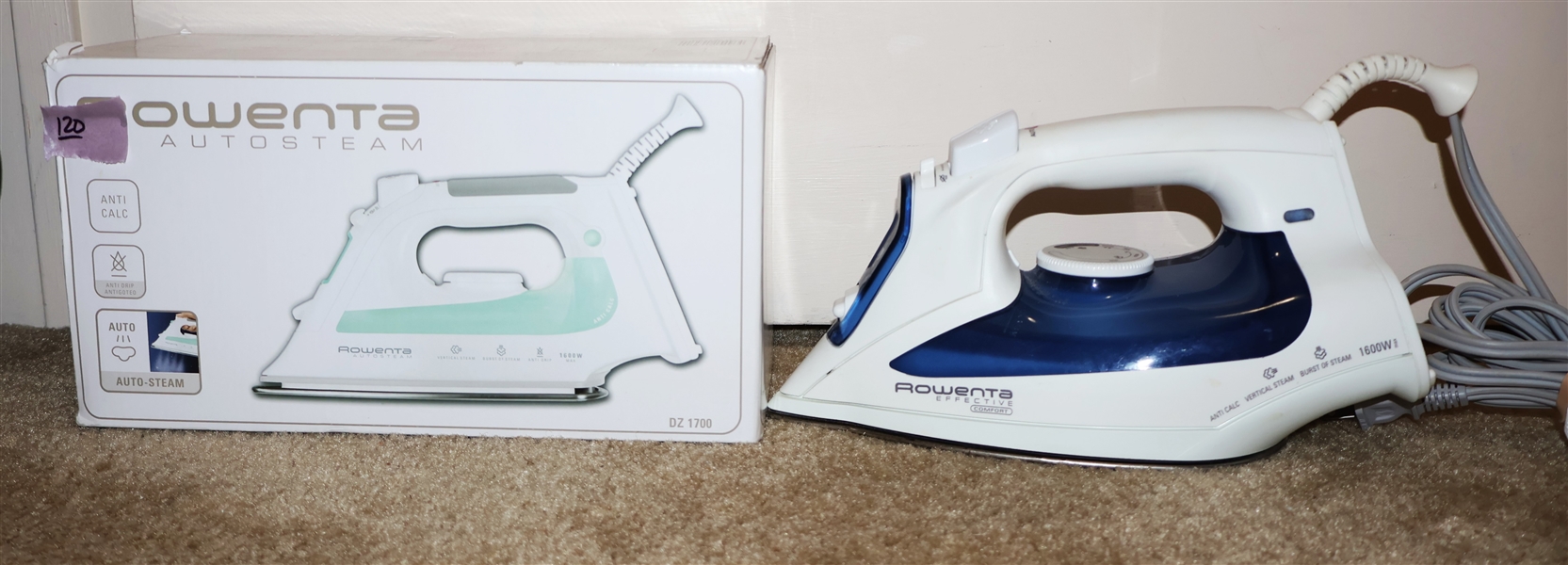 Rowenta Autosteam Iron - New in Original Box and Rowenta Effective Comfort Iron - Some Use