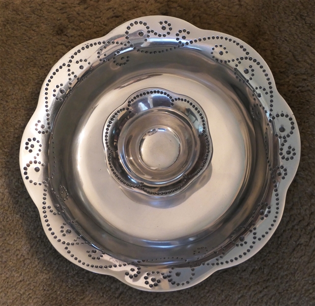 Lenox "French Pearl" Aluminum Chip and Dip Bowl Set - Chip Bowl Measures 12" 