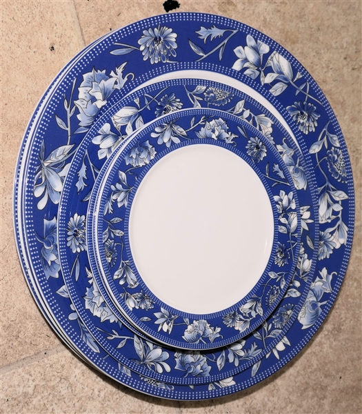 7 Pieces Arzberg Germany "Blues" China - 3 Dinner Plates, Salad Plate, and 3 Bread Plates