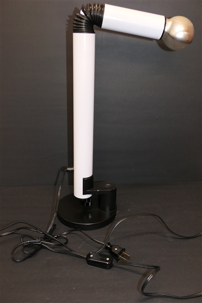 Periscope Desk Lamp attributed to Danilo & Corrado Aroldi for Stilnovo - Measures 19 1/2" tall 10" Arm -Small Chip on Base and Some Damage to Plastic Covering on Arm Hinge 