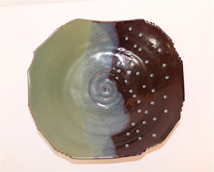 Beautiful Nancy Warwick Art Pottery Bowl - Chapel Hill, NC Artist - Bowl Measures 2" tall 9" Across