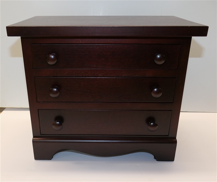 Very Nice Miniature Cherry Chest by E.B. Clore Jr. - Madison, VA - Made in 2003 - Measures 10 1/2" Tall 12 1/2" by 8" 