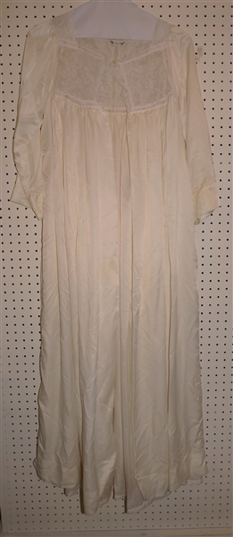 Beautiful Vintage Christian Dior Night Gown and Dressing Robe - Approx Size Small - 15% Silk 