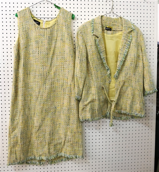 Narrow by Lynda - Yellow Tweed Shift Dress and Jacket 