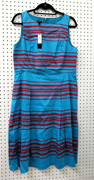 Talbots Blue and Red Shift Dress - Size 12 - Brand New with Tags 