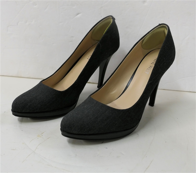 Charcoal Gray Nine West Platform Pumps - Size 8 1/2