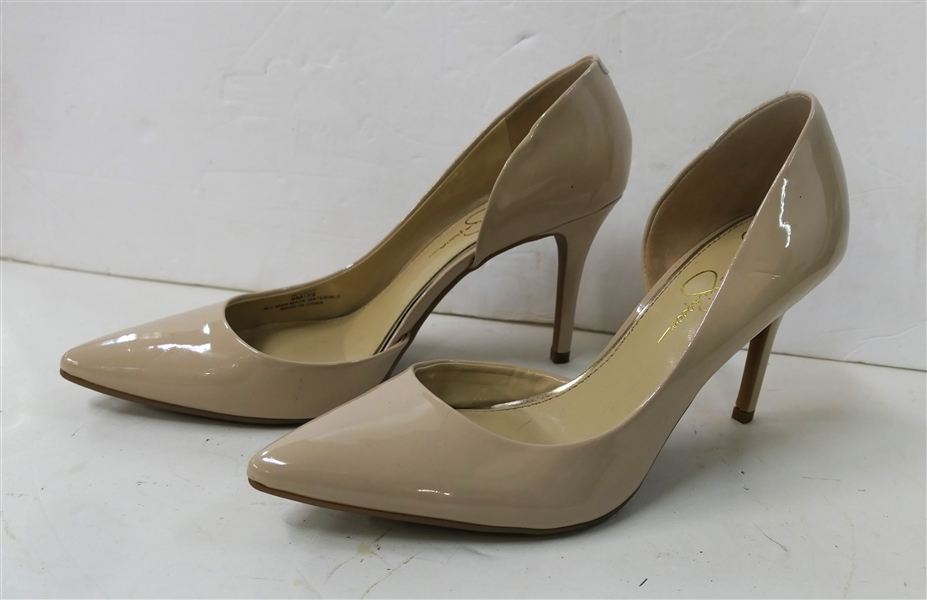 Jessica Simpson Nude Patent Leather Pumps - Size 9