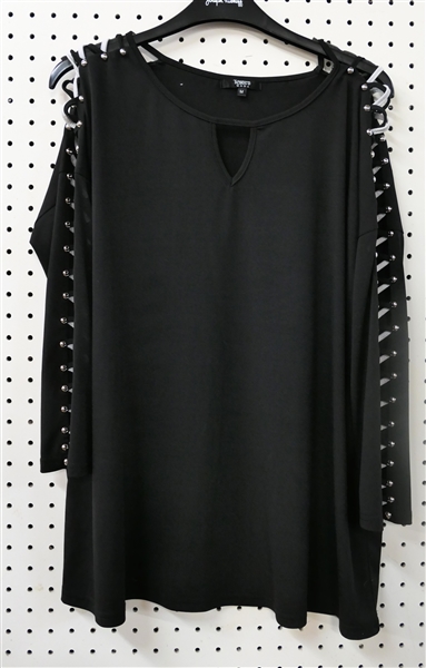 Tesoro Moda Black Tunic - Size Medium 