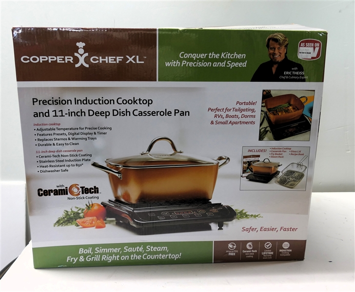 Copper Chef XL - Precision Induction Cooktop and 11 inch Deep Dish Casserole Pan - New Never Opened