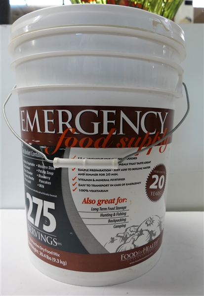 Food for Health International - Emergency Food Supply - 275 Servings - New Never Opened - Good for 20 Years - Manufactured 2010