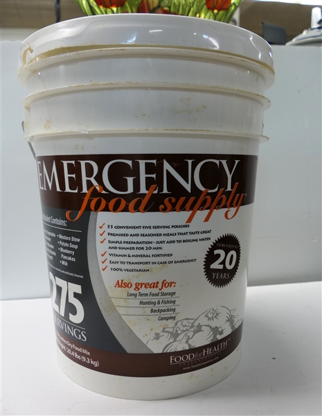 Food for Health International - Emergency Food Supply - 275 Servings - New Never Opened - Good for 20 Years - Manufactured 2010