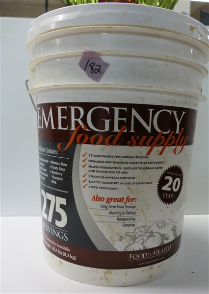 Food for Health International - Emergency Food Supply - 275 Servings - New Never Opened - Good for 20 Years - Manufactured 2010